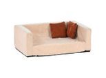 Möbelix , Braun, Creme , Textil , Uni , Füllung: Schaumstoff , rechteckig , 42x25x70 cm , Bezug abnehmbar und waschbar, besonders weich , Tierbedarf, Hundebetten, Hundesofas