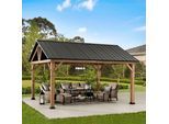 Pavillon Gazebo Rebra Naturfarben/Anthrazit