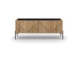 Livetastic , Schwarz, Eiche dunkel , Holzwerkstoff , 2 Fächer , 155x62x40 cm , FSC MIX ,
