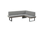 James Wood , Grau , Holz, Metall, Textil , Eiche , vollmassiv , L-Form , 225x175 cm , in verschiedenen Größen erhältlich , Esszimmer, Bänke, Polsterbänke
