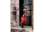 Barschrank SIT "This&That", rot (rot, schwarz), B:46cm H:190cm T:98cm, Massivholz, Metall, Schränke, Barschrank, für Vespa Liebhaber