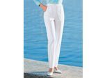 Schlupfhose CLASSIC BASICS, Damen, Gr. 24, Kurzgrößen, weiß, 62% Polyester, 36% Viskose, 2% Elasthan, unifarben, lang, Hosen Schlupfhose