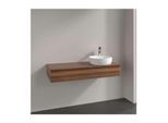 Villeroy und Boch Antao Waschtisch-Unterschrank L12012HM mit Beleuchtung, 1 Auszug, 1200 x 190 x 500 mm, Front ohne Struktur, Warm Walnut / Warm Walnut