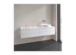 Villeroy und Boch Antao Waschtisch-Unterschrank K27150MT 160x36x50cm, Hahnloch, Waschbeckenplattenfarbe Lack, white matt lacquer