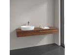 Villeroy und Boch Antao Waschtisch-Unterschrank L15152HM 160x19x50cm, Hahnlochbohrung, Waschbeckenplattenfarbe warm walnut, warm walnut