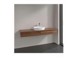 Villeroy und Boch Antao Waschtisch-Unterschrank L14012HM mit Beleuchtung, 2 Auszüge, 1600 x 190 x 500 mm, Front ohne Struktur, Warm Walnut / Warm Walnut
