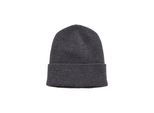 Strickmütze LASCANA "Beanie", Damen, grau (anthrazit), Kunstfaser, unifarben, Basic, Mützen Strickmütze, mit Umschlag, Wintermütze, Herbstmütze, Mütze, Feinstrick