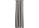 Verdunkelungsvorhang NEUTEX FOR YOU "INSULA", grau (helltaupe), Gardinen, 145cm, Multifunktionsband, 140cm, Polyester, Verdunkelungsvorhang, Uni-Dimout für starke Verdunklung, nach Maß, B:140cm H:145cm