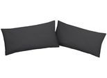 Kissenbezüge OTTO HOME "Luisa", grau (anthrazit), B:40cm L:80cm, Renforcé, Renforcé, Kissenbezüge, Kissenbezüge, aus 100% Baumwolle, mit Reißverschluss, atmungsaktiv, uni, Topseller