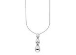 Kette mit Anhänger BRUNO BANANI "Schmuck Geschenk Silberkette mit Anhänger", silber (silberfarben), Halsketten, Damen, Silber 925 (Sterlingsilber), L: 45 B: 1mm, B:1mm