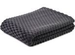 Wohndecke GÖZZE "Decke 3D - Bubbles", grau (anthrazit), B:150cm L:200cm, Polyester, Wohndecken, Wohndecke, Jacquard gewebte Decke in 3D Optik