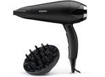 Haartrockner BABYLISS "BaByliss Turbo Smooth 2200 Haartrockner, D572DE", schwarz, HaartrocknerB:23cm H:28cm T:12cm, Haartrockner, 2200W, Fön mit Ionen-Technologie, Föhn mit 2 Aufsätzen inkl. Diffusor, B:23cm H:28cm T:12cm