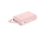 BELKIN Powerbank "BoostCharge Power Bank 10K mit integrierten Kabeln", pink, 3,6 V 10.000mAh, Akkumulatoren, Powerbank