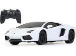 RC-Auto JAMARA "Deluxe Cars, Lamborghini Aventador, 1:24, weiss, 2,4GHz", weiß, Fernlenkfahrzeuge, KinderB:10cm H:5cm T:20cm, RC-Auto, B:10cm H:5cm T:20cm