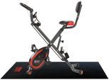 Heimtrainer "Multi-Function X-BIKE (mit/ohne Unterlegmatte)" Gr. 2, rot (rot, schwarz), MOTIVE FITNESS BY U.N.O., Heimtrainer, mit Unterlegmatte, Heimtrainer, 120 kg max. Benutzergewicht, klappbar, Fahrrad, 8 Widerstandsstufen, B:53cm H:115cm L:100cm