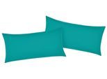 Kissenbezüge OTTO HOME "Luisa", blau (petrol), B:40cm L:80cm, Renforcé, Renforcé, Kissenbezüge, Kissenbezüge, aus 100% Baumwolle, mit Reißverschluss, atmungsaktiv, uni