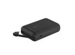 BELKIN Powerbank "BoostCharge Power Bank 10K mit integrierten Kabeln", schwarz, 3,6 V 10.000mAh, Akkumulatoren, Powerbank