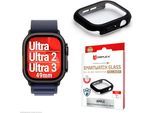 DISPLEX Displayschutzglas "Smartwatch Glass All-In-One Protector Full Body", schwarz (transparent, schwarz), B:9cm H:1,4cm T:13,5mm, Displayfolien, Displayschutzfolie, Schutzfolie, Bildschirmschutz, kratz- & stoßfest, Displayschutzglas