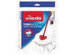 Wischbezug VILEDA "Vileda TURBO Refill 100% Microfibre Ersatzkopf", weiß, rot, B:22cm H:30mm T:5,5cm, gewirkt, Mikrofaser, Putztücher, Wischbezug, Ersatzkopf mit Dreiecksform - für alle Oberflächen geeignet
