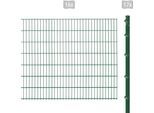 Doppelstabmattenzaun ARVOTEC "ESSENTIAL 143 zum Einbetonieren", grün (dunkelgrün), H:143cm, Kunststoff, Stahl, Zaunelemente, Zaunhöhe 143 cm, Zaunlänge 2 - 60 m