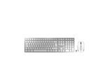 CHERRY DW 9100 SLIM silber/weiß Maus-Tastatur-Set (Wireless + Bluetooth, QWERTZ Deutsch, wiederaufladbar)