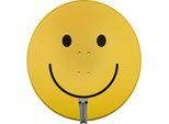 TechniSat SATMAN 850 PLUS 85cm Sat-Antenne inklusive AZ/EL-Halterung rot gelb mit smiley