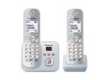 Panasonic KX-TG 6822 GS Duo perlsilber Schnurloses Telefon
