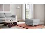 BRUNO Hocker 70x70 in Silver Grey Grau | Gemütliche Ablage und praktische Aufbewahrung