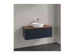 Villeroy und Boch Antao Waschtisch-Unterschrank K20012HG 100x36x50cm, Waschbeckenplattenfarbe warm walnut, midnight blue matt lacquer