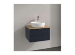 Villeroy und Boch Antao Waschtisch-Unterschrank K18111HG 60x36x50cm, Waschbeckenplattenfarbe honey oak, midnight blue matt lacquer