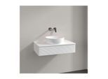 Villeroy und Boch Antao Waschtisch-Unterschrank K08150MT 80x19x50cm, Hahnloch, Waschbeckenplattenfarbe Lack, white matt lacquer