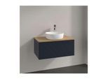 Villeroy und Boch Antao Waschtisch-Unterschrank K30111HG 80x36x50cm, Waschbeckenplattenfarbe honey oak, midnight blue matt lacquer