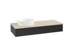 Villeroy und Boch Antao Waschtisch-Unterschrank K11013PD 120x19x50cm, Waschbeckenplattenfarbe botticino, black matt lacquer