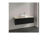 Villeroy und Boch Antao Waschtisch-Unterschrank K32153PD 120x36x50cm, Hahnloch, Waschbeckenplattenfarbe botticino, black matt lacquer