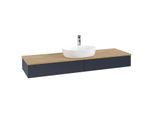 Villeroy und Boch Antao Waschtisch-Unterschrank K14051HG 160x19x50cm, Hahnlochbohrung, Waschbeckenplattenfarbe honey oak, midnight blue matt lacquer