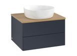 Villeroy und Boch Antao Waschtisch-Unterschrank K18011HG 60x36x50cm, Waschbeckenplattenfarbe honey oak, midnight blue matt lacquer