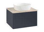 Villeroy und Boch Antao Waschtisch-Unterschrank K29013HG 60x36x50cm, Waschbeckenplattenfarbe botticino, midnight blue matt lacquer