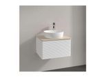 Villeroy und Boch Antao Waschtisch-Unterschrank K29153MT 60x36x50cm, Hahnloch, Waschbeckenplattenfarbe botticino, white matt lacquer