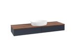 Villeroy und Boch Antao Waschtisch-Unterschrank K14012HG 160x19x50cm, Waschbeckenplattenfarbe warm walnut, midnight blue matt lacquer