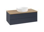 Villeroy und Boch Antao Waschtisch-Unterschrank K20011HG 100x36x50cm, Waschbeckenplattenfarbe honey oak, midnight blue matt lacquer