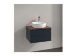 Villeroy und Boch Antao Waschtisch-Unterschrank K18112HG 60x36x50cm, Waschbeckenplattenfarbe warm walnut, midnight blue matt lacquer