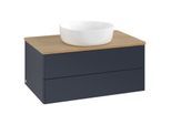 Villeroy und Boch Antao Waschtisch-Unterschrank K19011HG 80x36x50cm, Waschbeckenplattenfarbe honey oak, midnight blue matt lacquer
