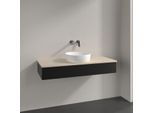 Villeroy und Boch Antao Waschtisch-Unterschrank K10013PD 120x19x50cm, Waschbeckenplattenfarbe botticino, black matt lacquer