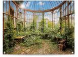 Poster REINDERS "Gartenpavillon", grün (farbe bild(er): grün), B:80cm H:60cm T:0,1cm, Leinwand, Bilder, Poster
