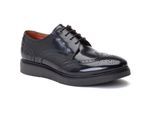 Base London Joe Leren Heren Zwarte Brogues Schoenen
