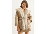 Hoofddoek Faux Fur Gedetailleerde Jas