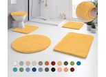 Badematte KLEINE WOLKE "RELAX", orange (mimose), H:30mm, Polyacryl, Badematten, Badematte, Badteppich, meliert, rechteckig, rund & als Set erhältlich
