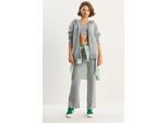 Hoge Taille Rits Kraag Cardigan en Broek Set