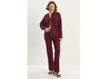 Hoogtaille Rits Kraag Cardigan en Broek Set