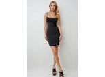 Vierkante Hals Bodycon Mini Jurk